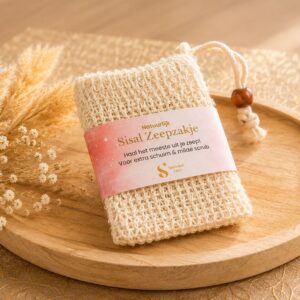 Sisal Zeepzakje met sleeve | Sprankel Zeep
