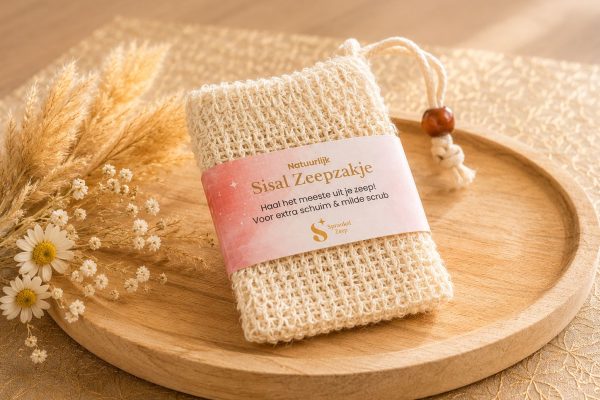 Sisal Zeepzakje met sleeve | Sprankel Zeep